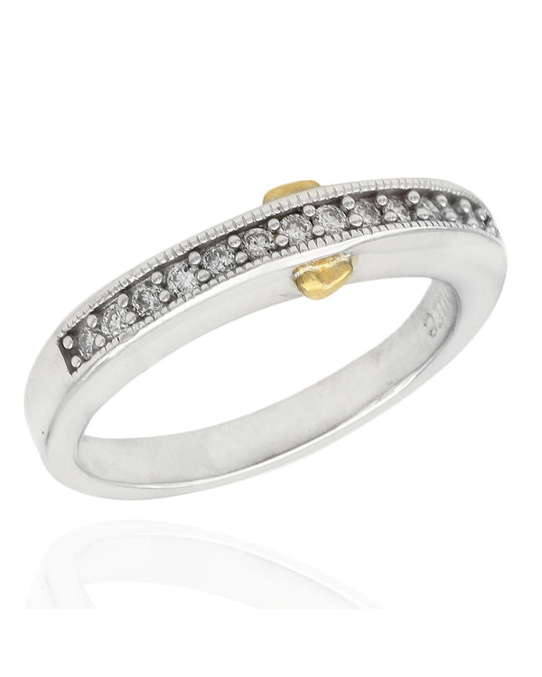 Diamond Milgrain Edge Band