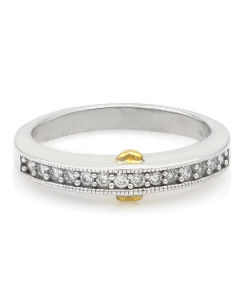 Diamond Milgrain Edge Band
