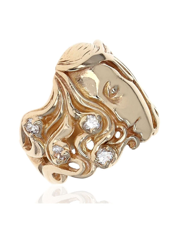 Diamond Medusa Tapered Band