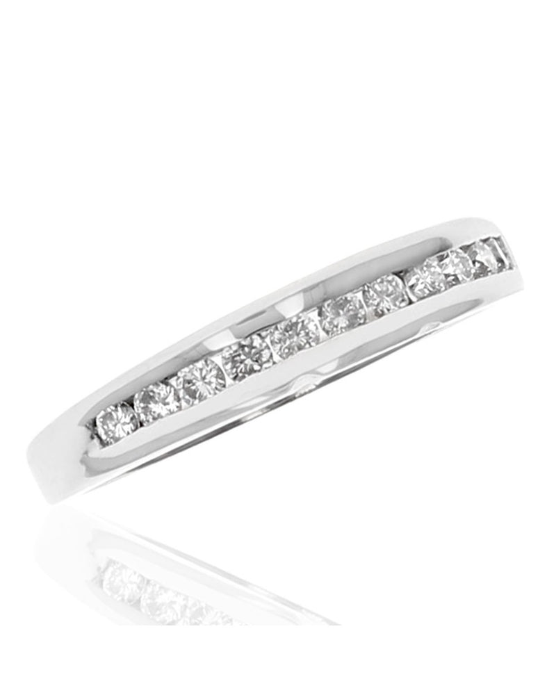 Channel Set Diamond Tapered Band