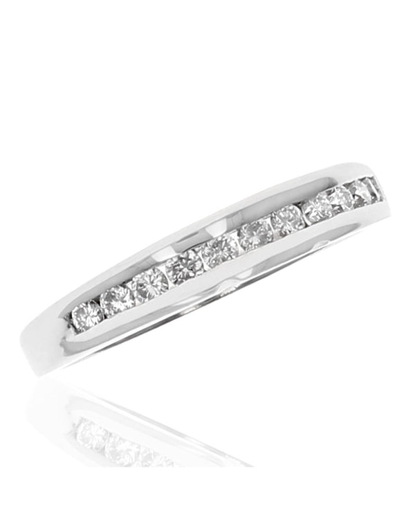 Channel Set Diamond Tapered Band