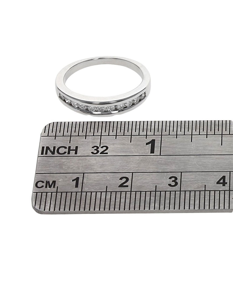 Channel Set Diamond Tapered Band