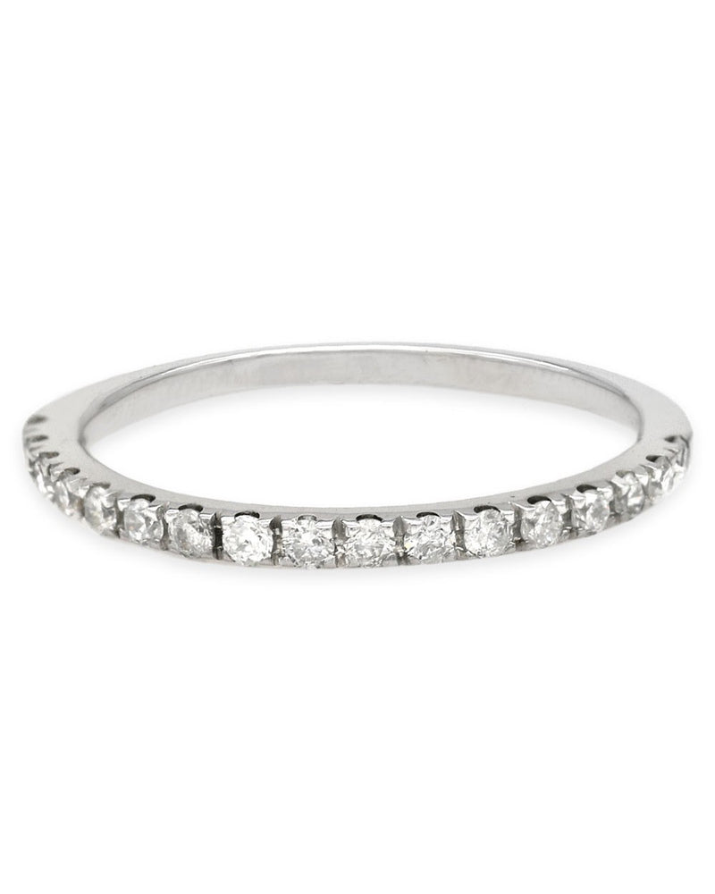 Thin Diamond Band in White Gold