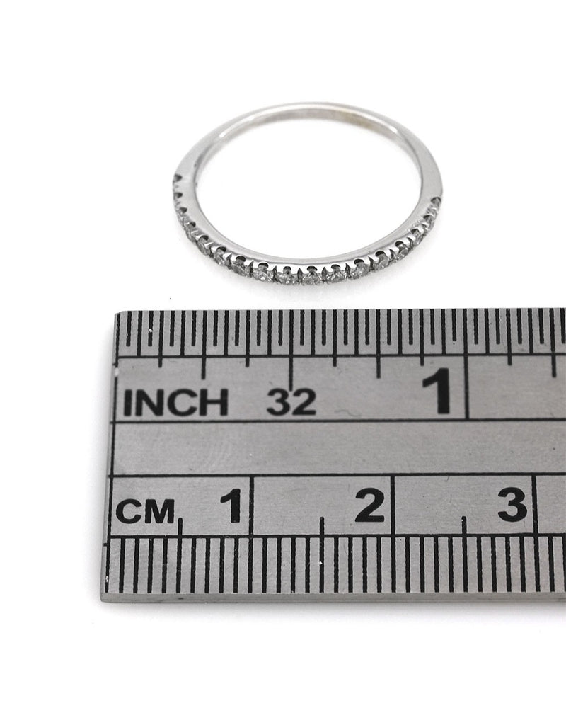 Thin Diamond Band in White Gold