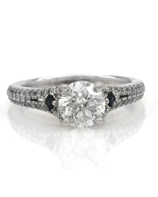 Vera Wang Love Collection Diamond and Sapphire Engagement Ring