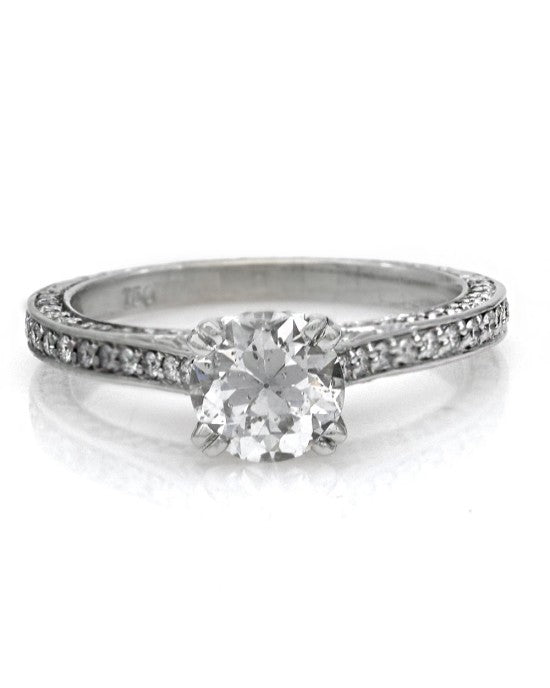 0.95ct Round Brilliant Diamond Engagement Ring