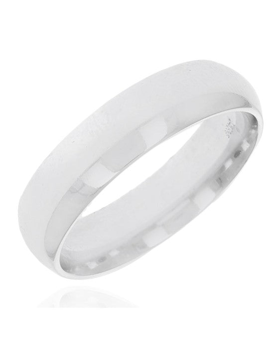 Comfort Band Ring in White Gold