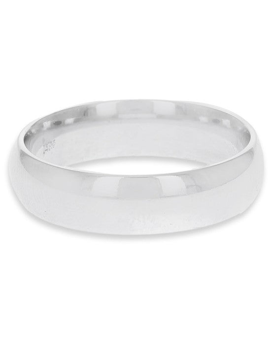 Comfort Band Ring in White Gold