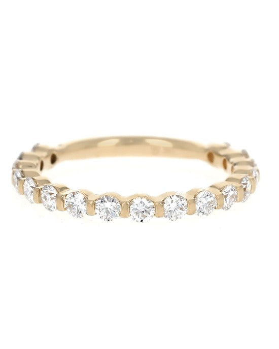 Bar Set Diamond Band in Yellow Gold