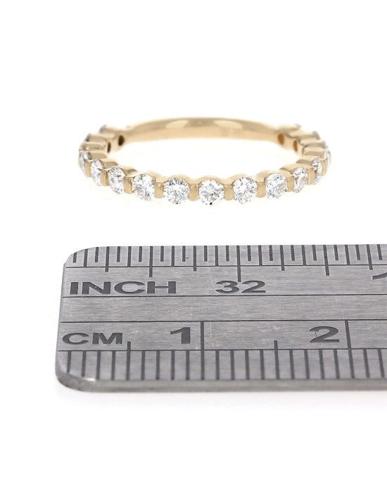 Bar Set Diamond Band in Yellow Gold