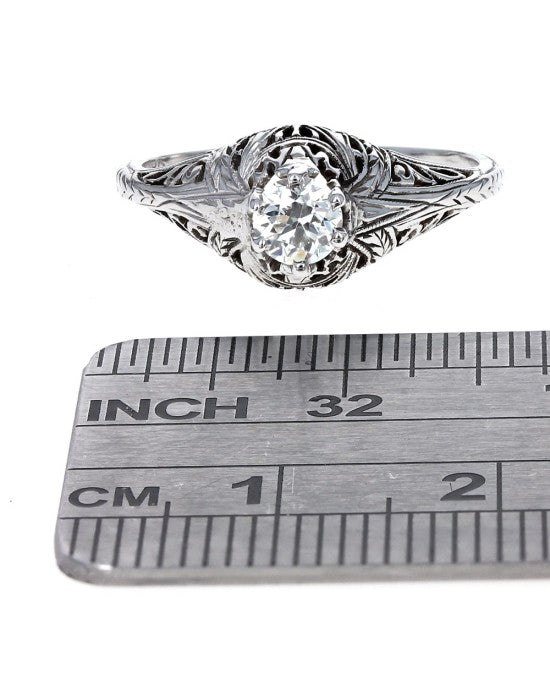 Vintage European Diamond Solitaire Ring