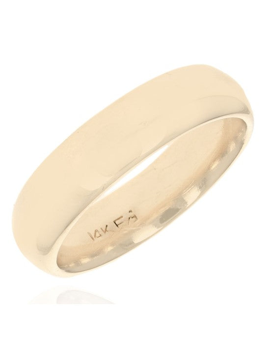 Gentlemen's Comfort Wedding Band in Yellow Gold