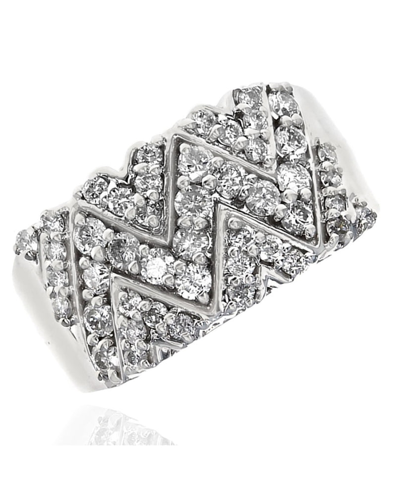 Diamond Zig Zag Tapered Band