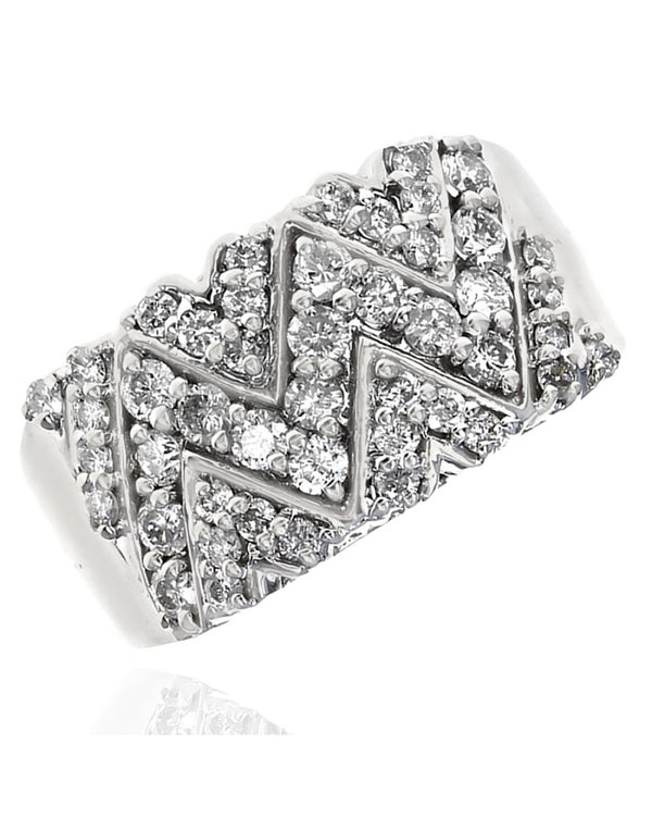 Diamond Zig Zag Tapered Band