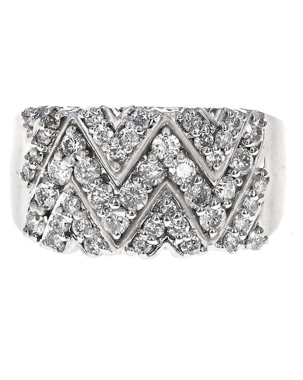 Diamond Zig Zag Tapered Band