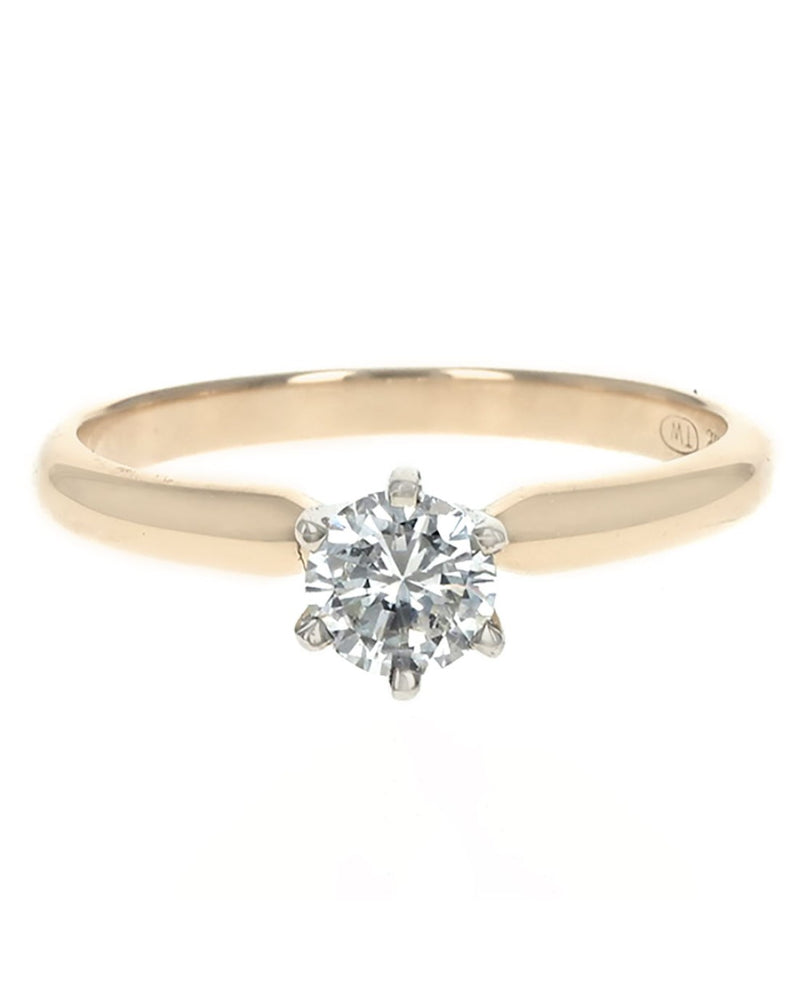 Diamond Solitaire Engagement Ring in Gold