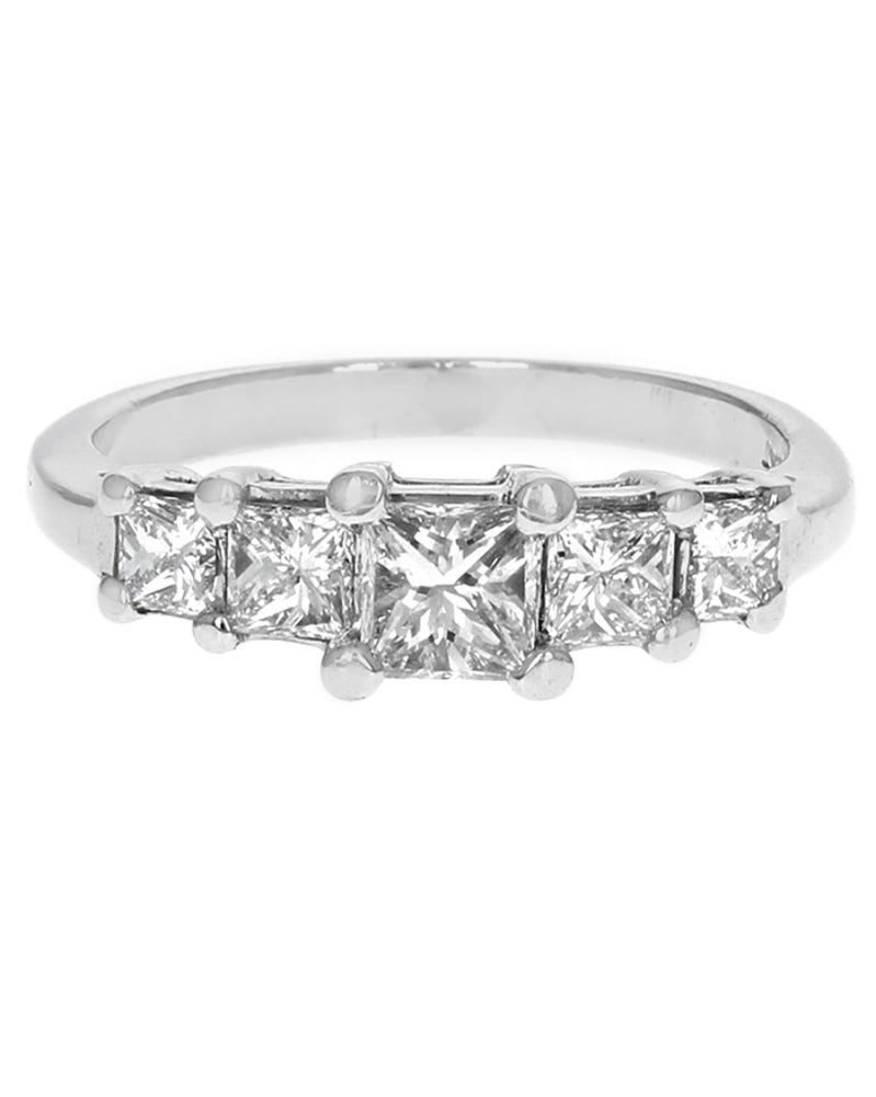 5 Stone Diamond Ring in Platinum