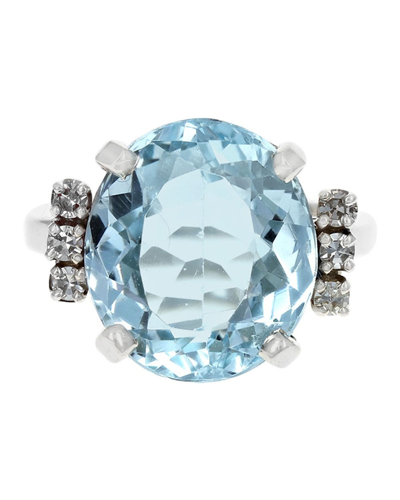 Sky Blue Topaz and Diamond Accent Ring