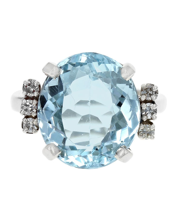 Sky Blue Topaz and Diamond Accent Ring