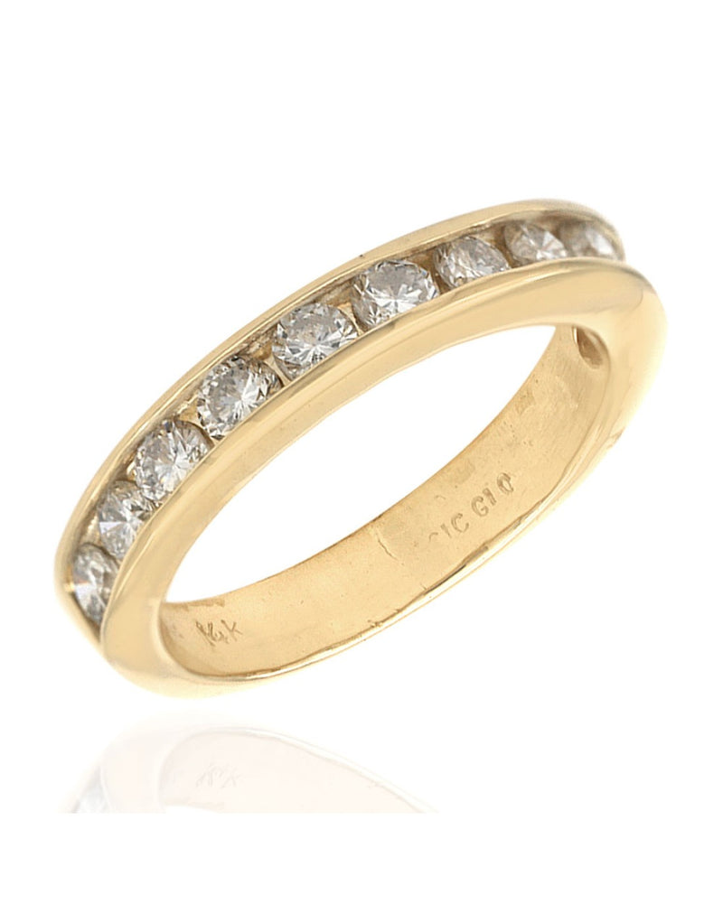 Diamond Band in Yellow Gold