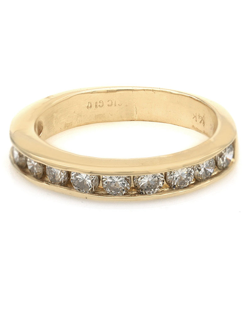 Diamond Band in Yellow Gold