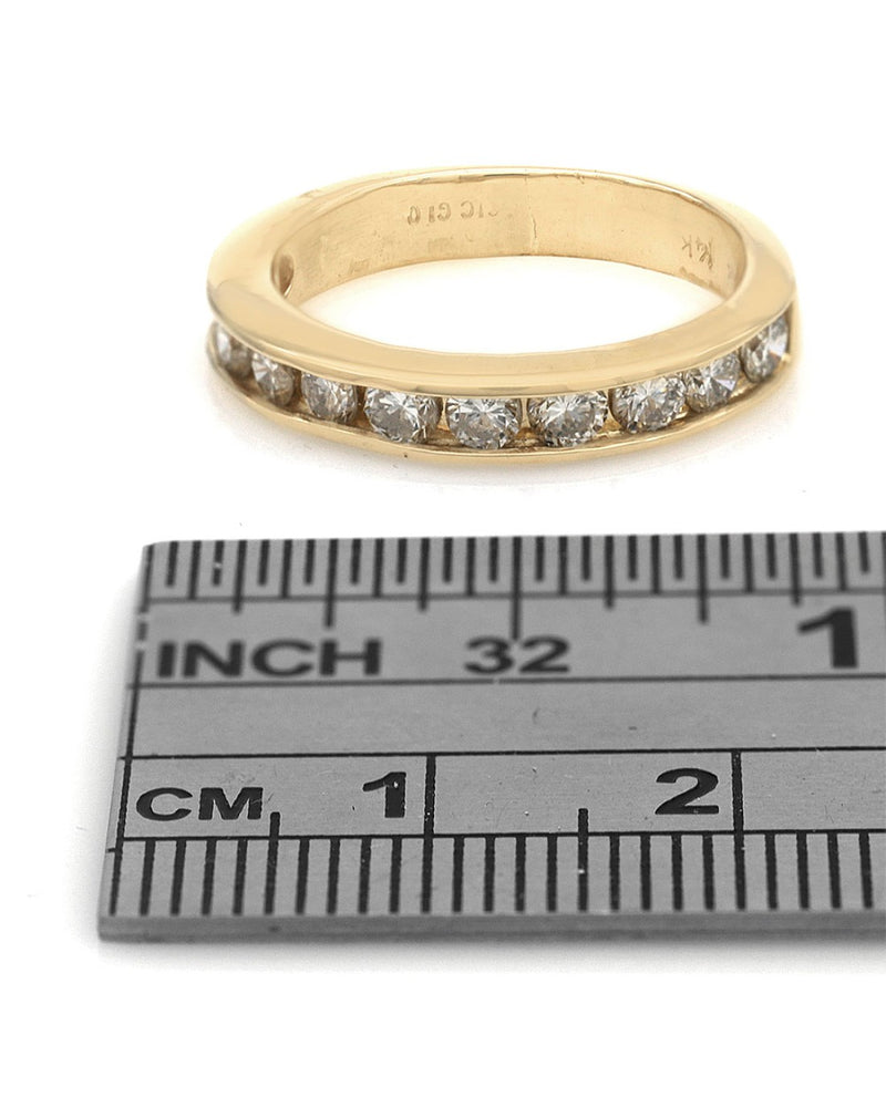 Diamond Band in Yellow Gold