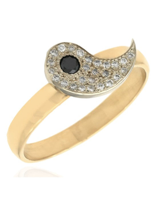 Black & White Diamond Yang Ring
