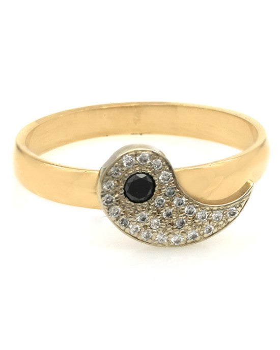 Black & White Diamond Yang Ring