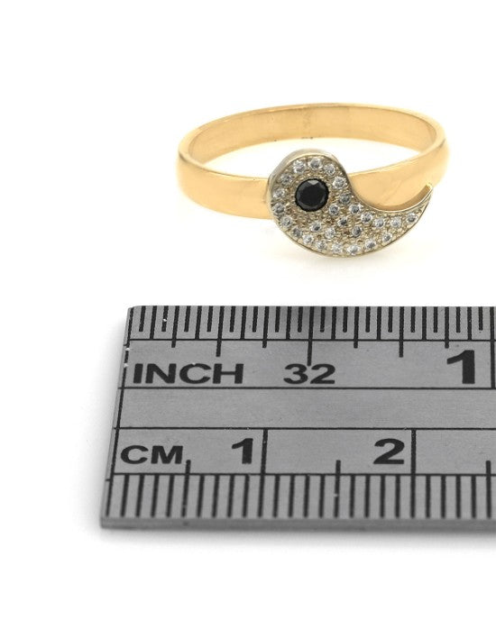 Black & White Diamond Yang Ring