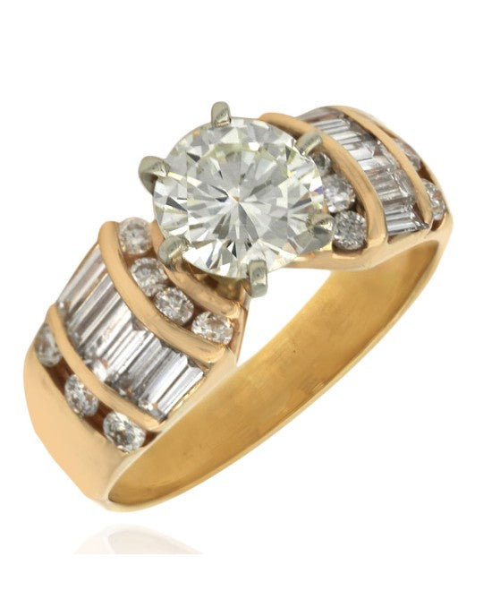 Mixed Cut Diamond Ring in Yellow Gold