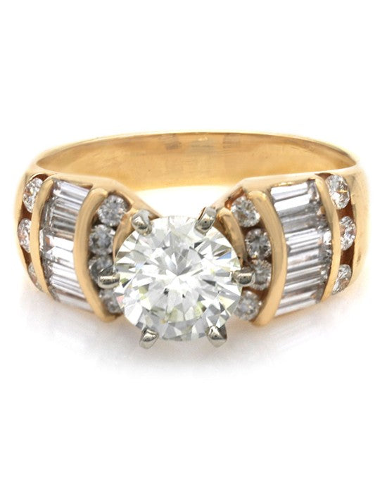 Mixed Cut Diamond Ring in Yellow Gold