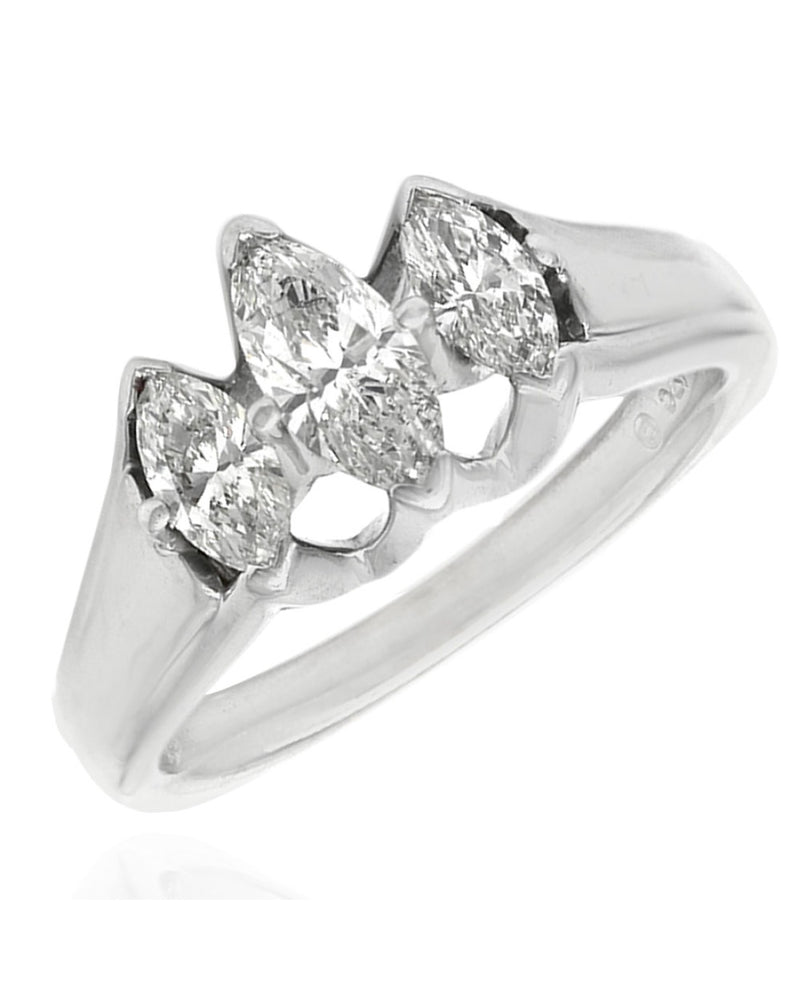 3 Stone Marquise Diamond Ring