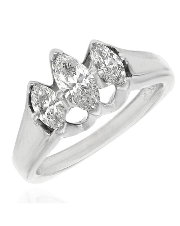 3 Stone Marquise Diamond Ring