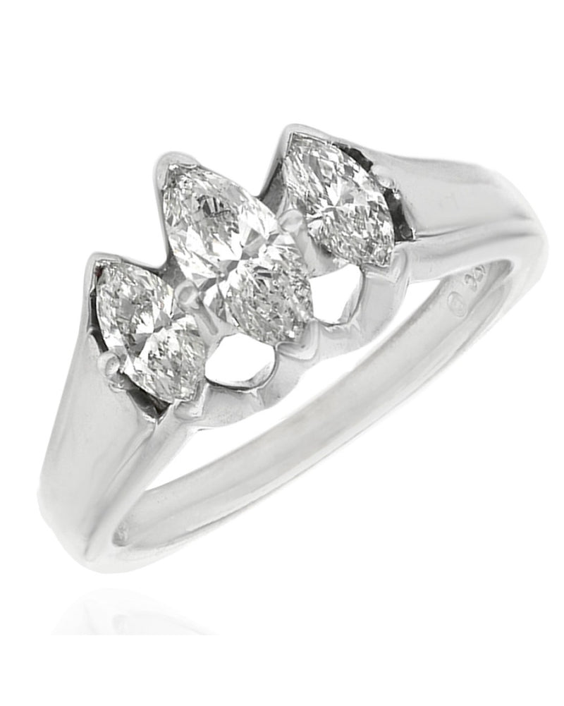 3 Stone Marquise Diamond Ring
