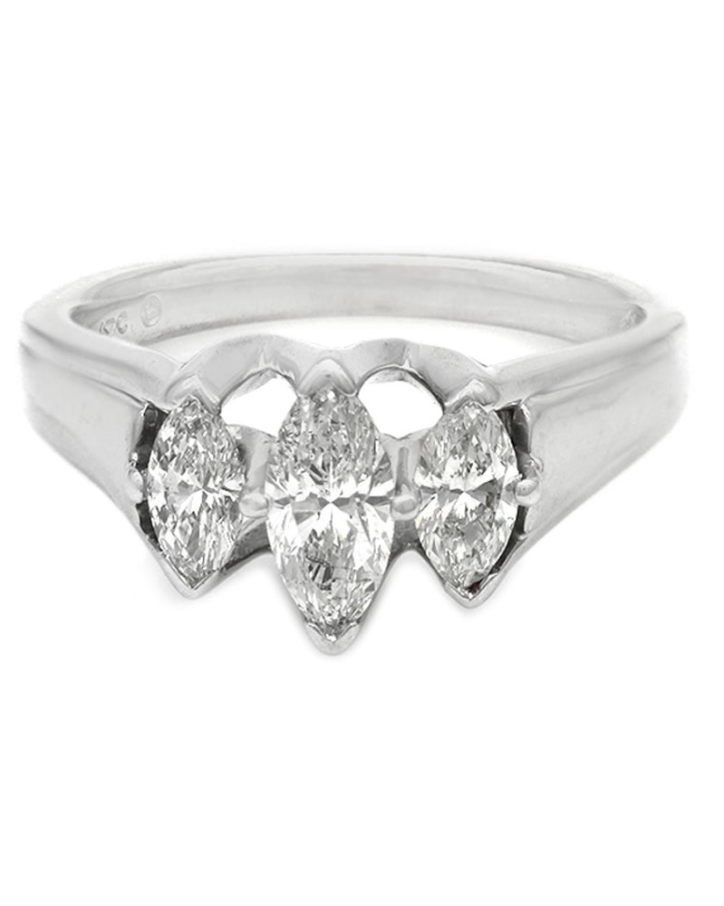 3 Stone Marquise Diamond Ring