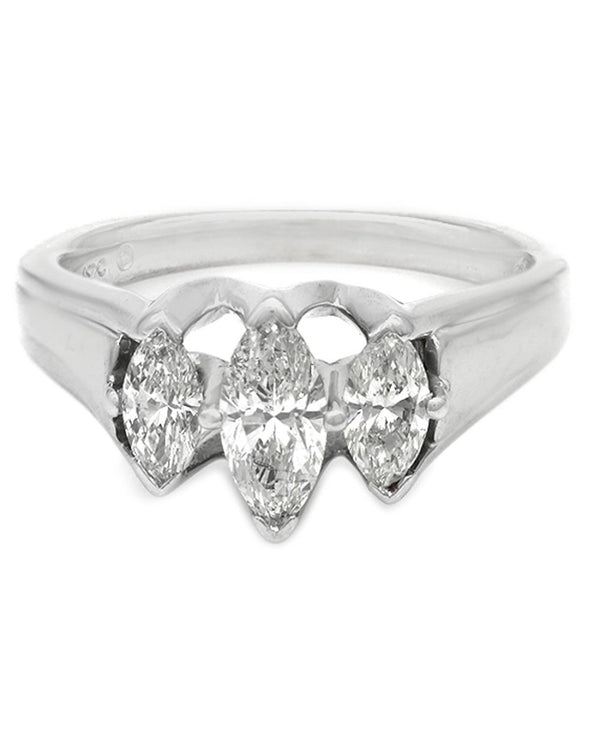3 Stone Marquise Diamond Ring