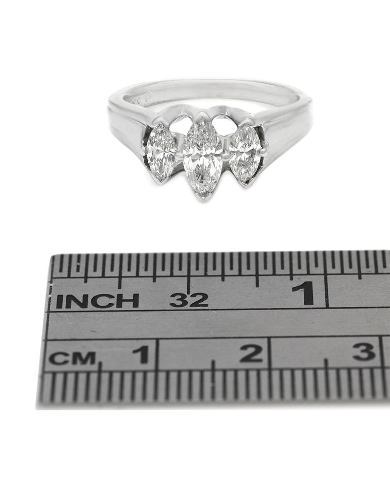 3 Stone Marquise Diamond Ring