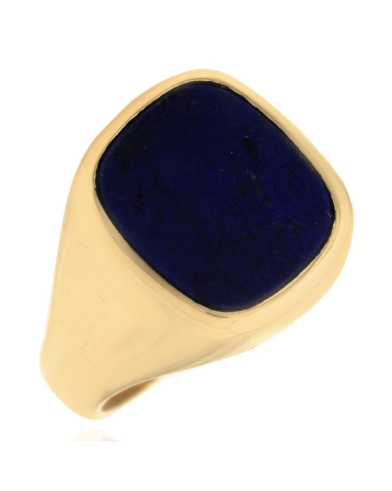 Gentlemans Lapis Panel Tapered Ring