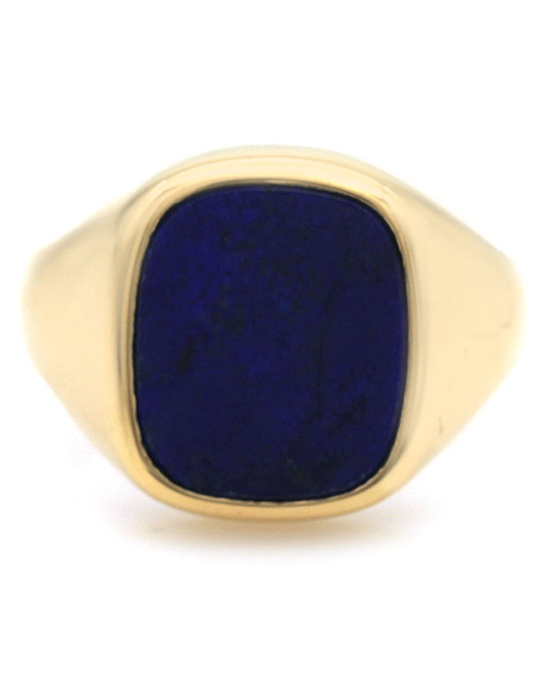 Gentlemans Lapis Panel Tapered Ring