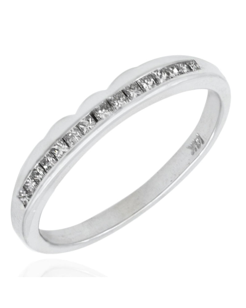 Diamond Wedding Band in White Gold