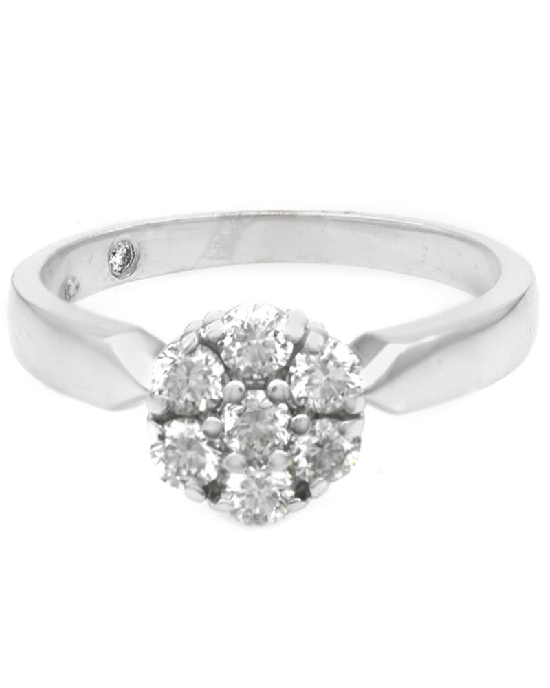 Diamond Cluster Flower Ring