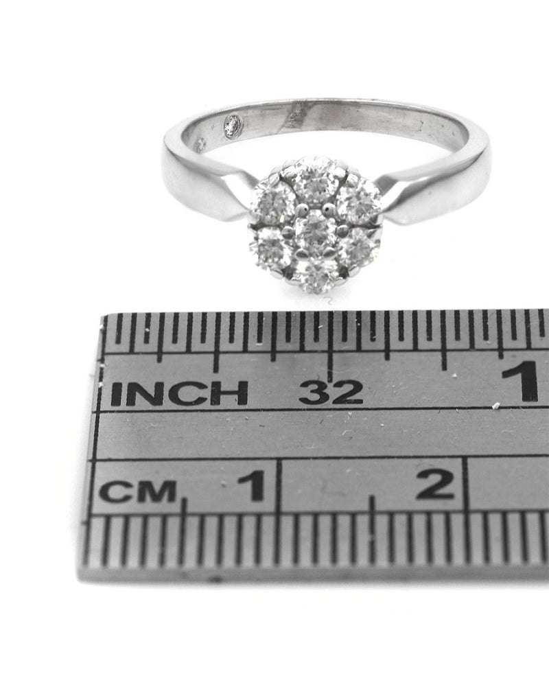 Diamond Cluster Flower Ring
