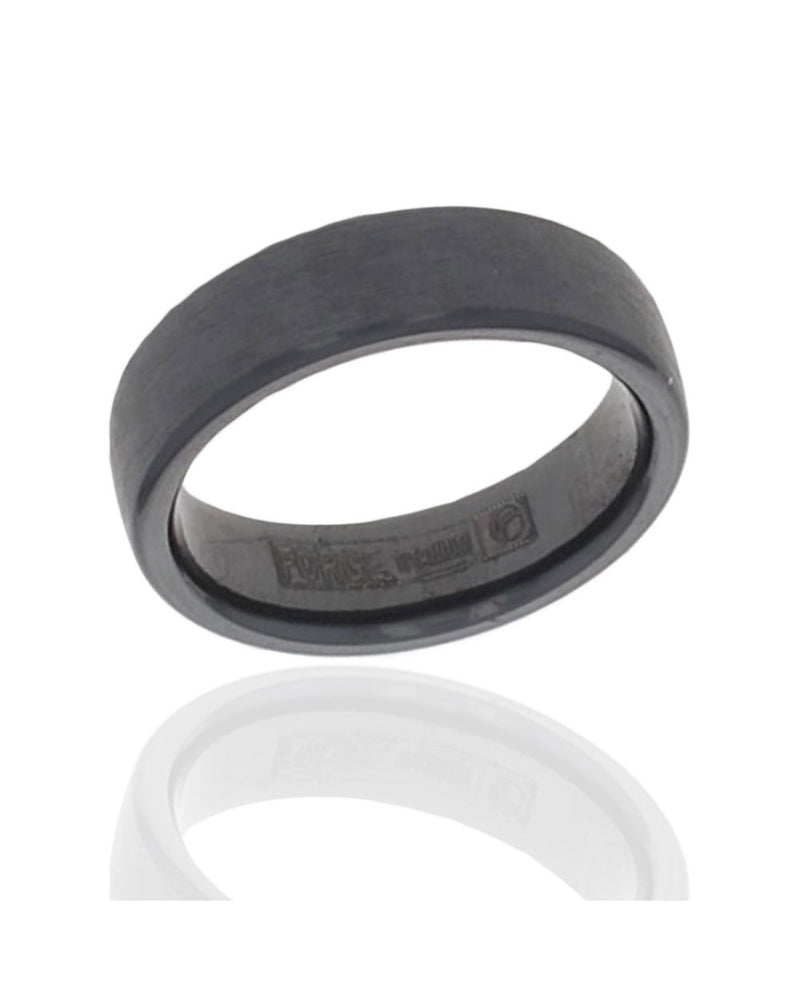 Gentlemen's Comfort Fit Band in Black Titanium