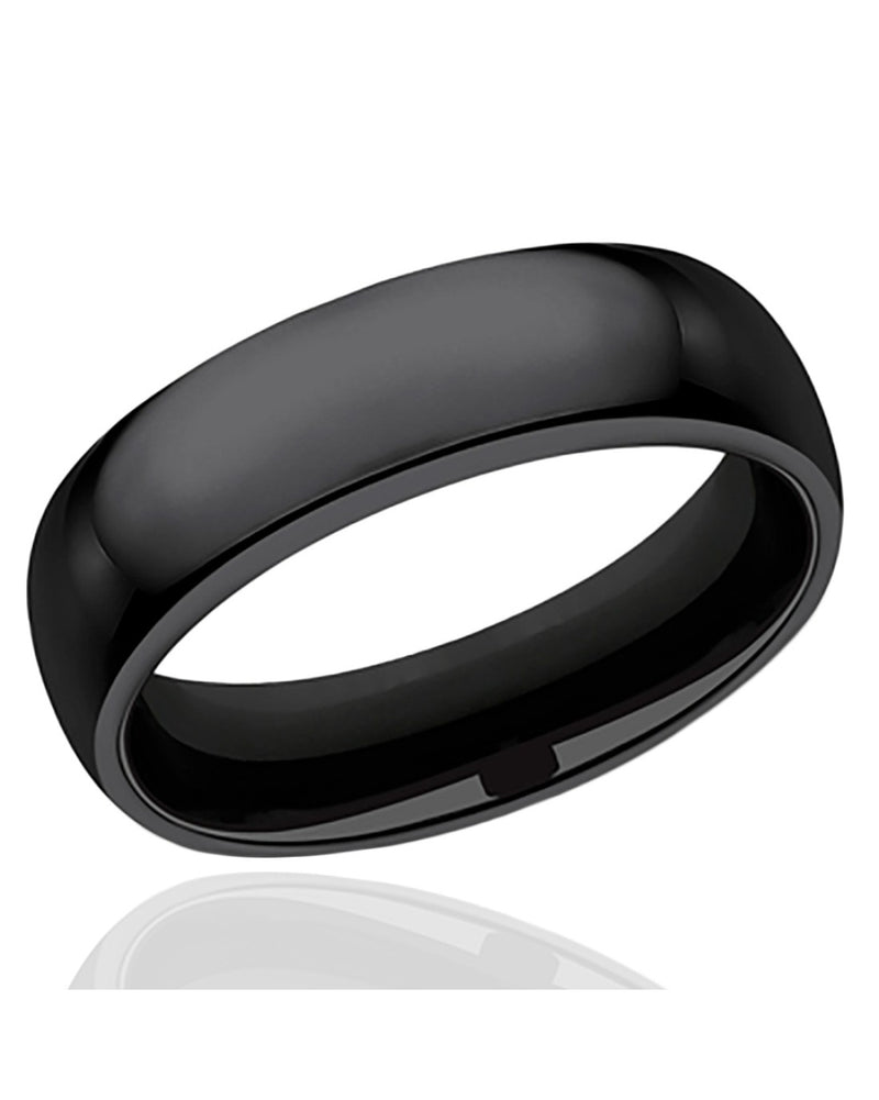 Gentlemen's Comfort Fit Band in Black Titanium