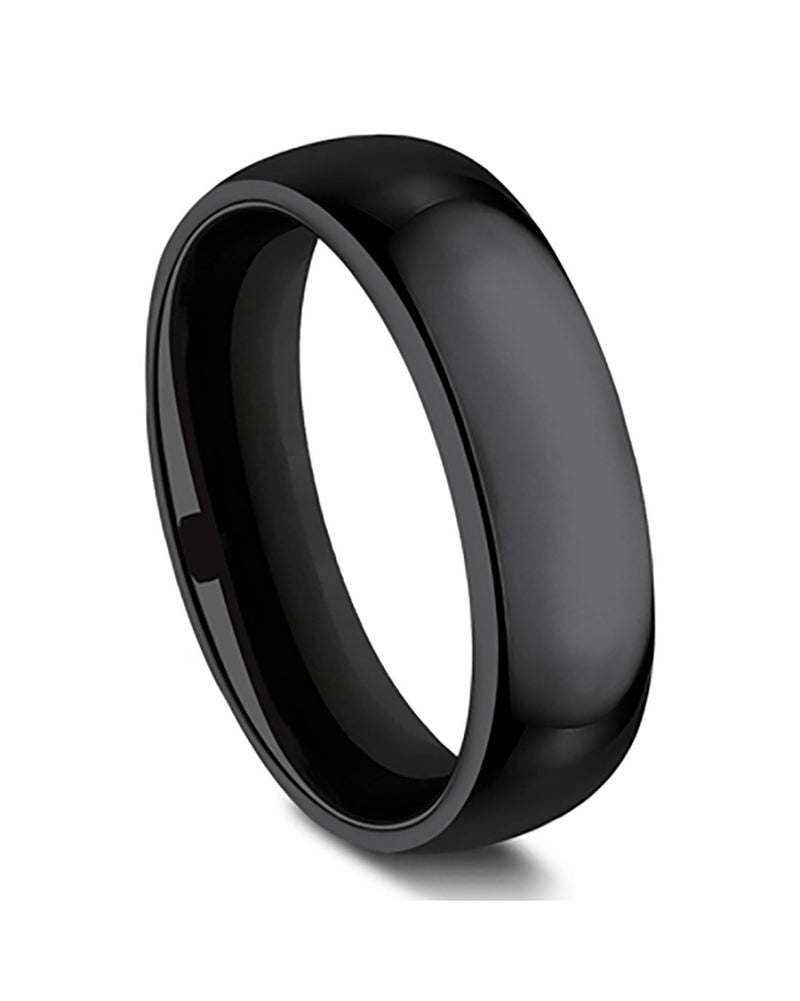 Gentlemen's Comfort Fit Band in Black Titanium