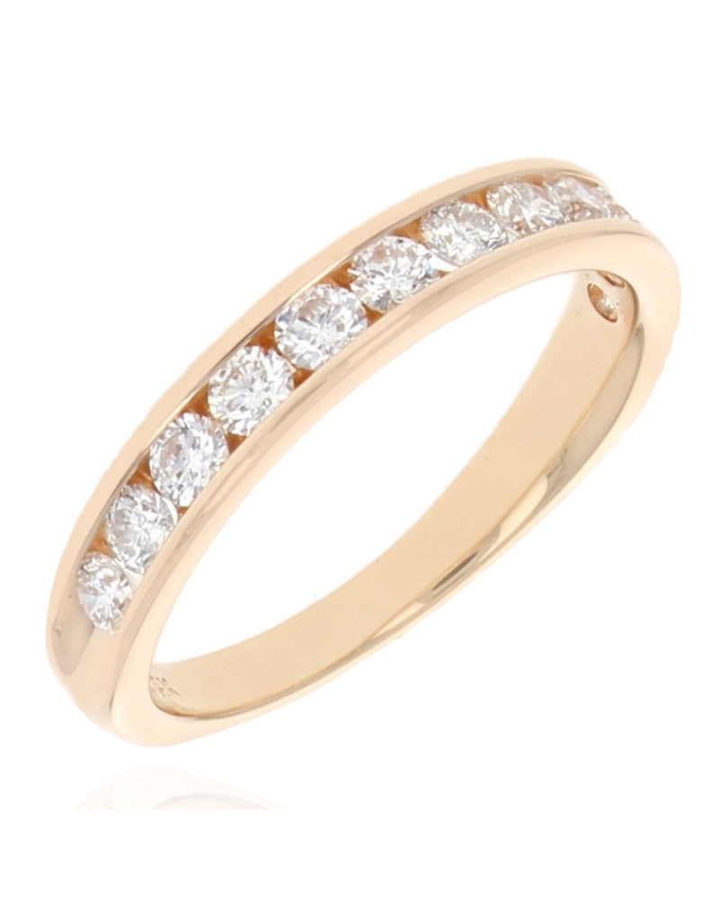 Channel Set Round Diamond Band