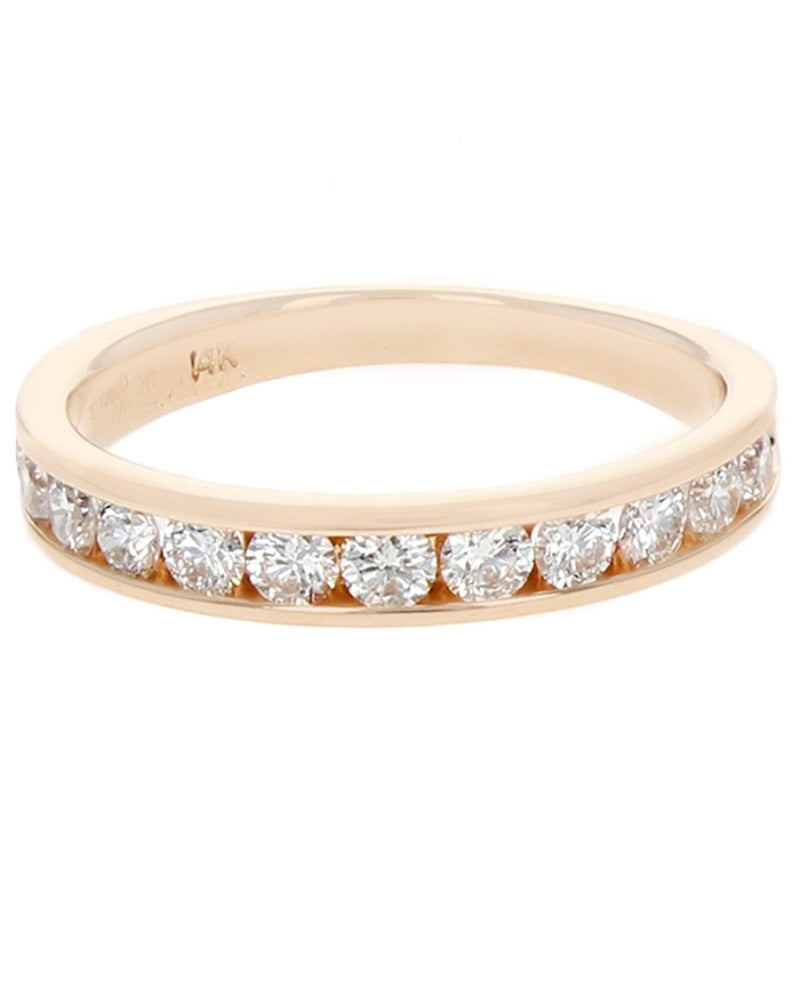 Channel Set Round Diamond Band