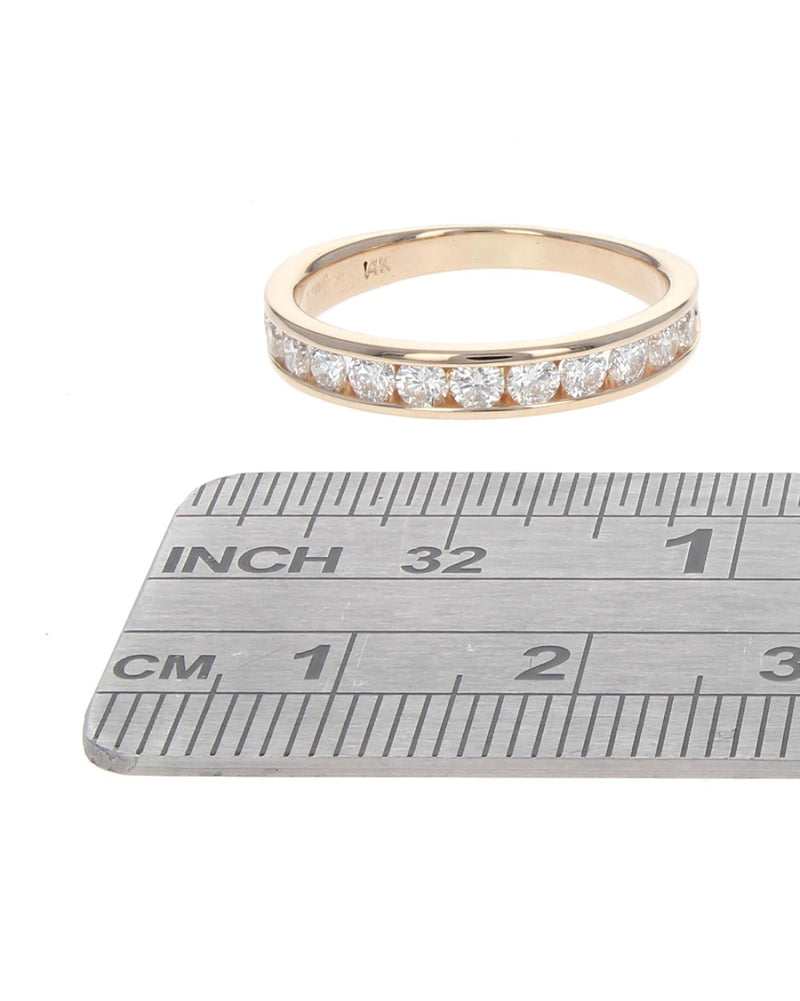 Channel Set Round Diamond Band