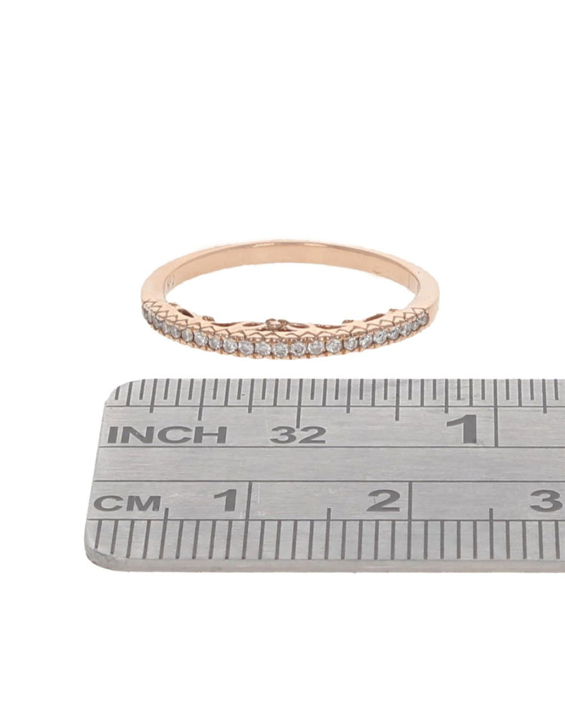 Thin Diamond Band in Rose Gold