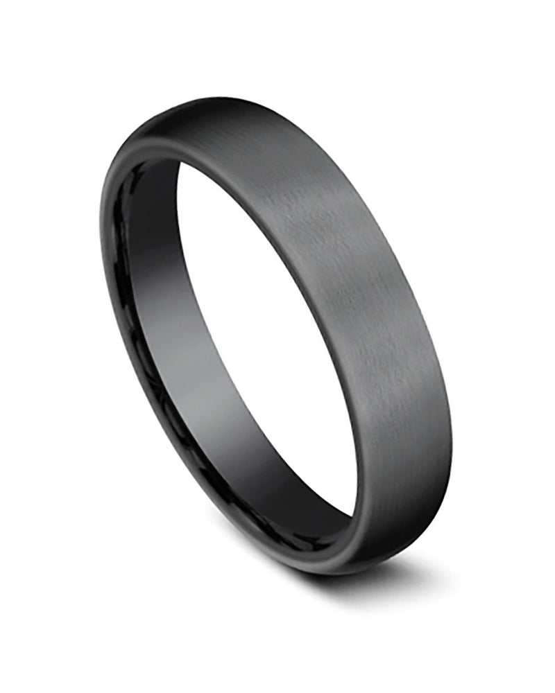 Gentlemen's Comfort Fit Band in Darkened Tantalum